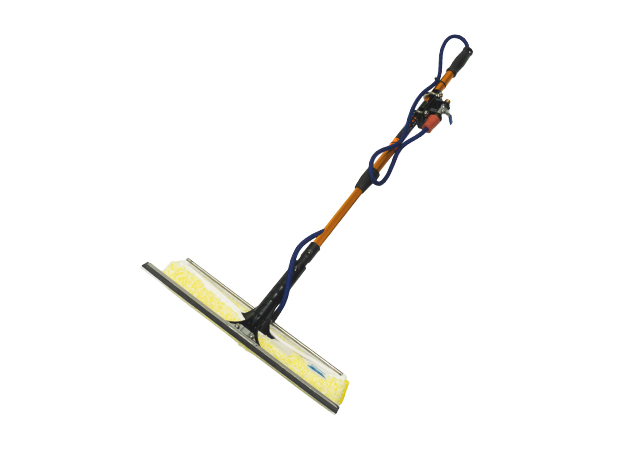 Mop wand with squeegee